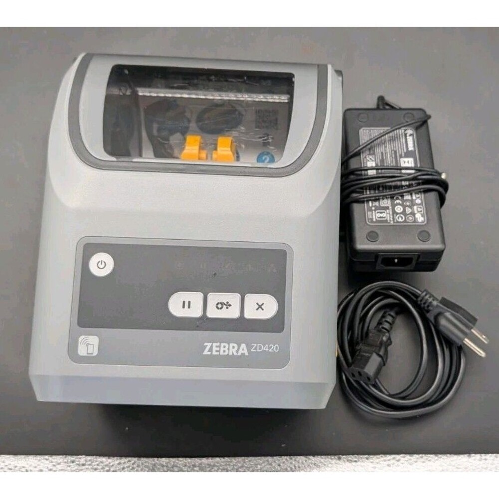 Zebra ZD420 Thermal Label Printer with Power Supply - Read!